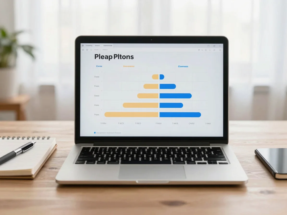 Clean laptop screen showing a comparison chart of conversion brea